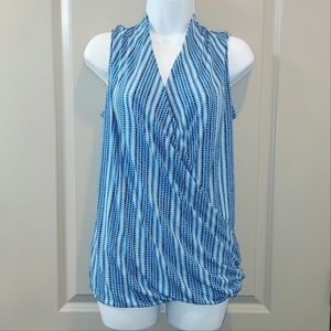 Liz Claiborne sleeveless wrap blouse